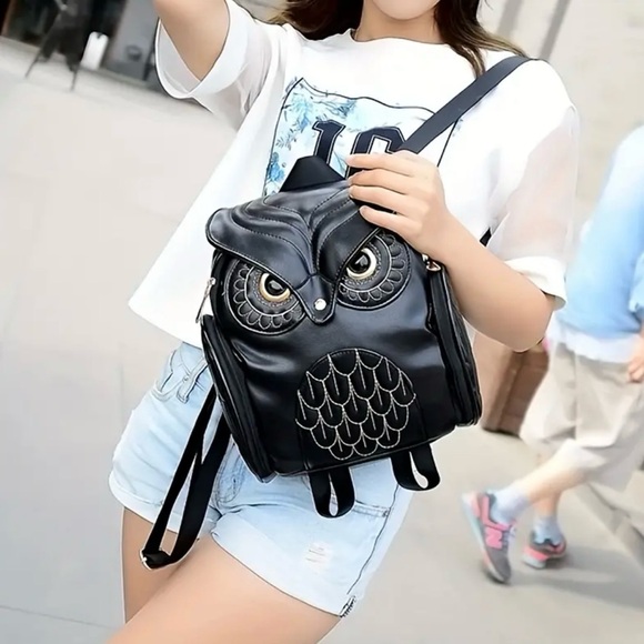 ? Gothic - Punk - Black Owl - Personality - Backpack - Adjustable Straps ? main image 7